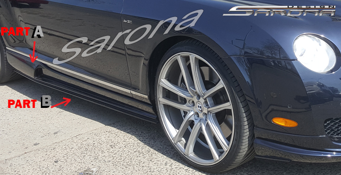 Custom Bentley GT  Coupe Side Skirts (2004 - 2012) - $980.00 (Part #BT-018-SS)